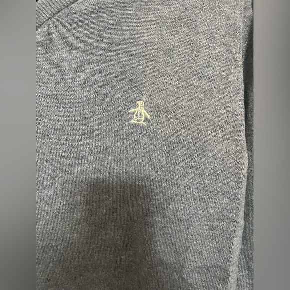 Original Penguin Men’s Gray Cotton Sweater Size Medium - Picture 5 of 10